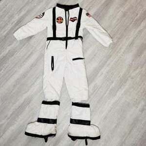 Astronaut Cosplay Halloween Costume, White, Kids Size S, 5-6 Years